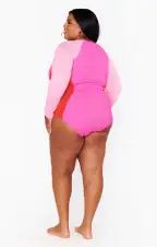Surfside One Piece ~ Pink Pop Scrunch(XS)