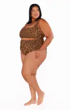 Sail Bottom ~ Leopard Contour Scrunch(XS)