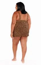 Mary Mini Skirt ~ Leopard Contour Scrunch(XS)