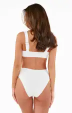 Hot Tub Top ~ Ivory Scrunch(XS)