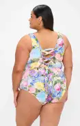 Miramar Beach One Piece ~ Flower Shop Rib Scrunch(XS)