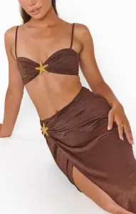 Cyprus Sarong ~ Cinnamon Shimmer with Starfish(XS/S)