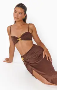 Cyprus Sarong ~ Cinnamon Shimmer with Starfish(XS/S)