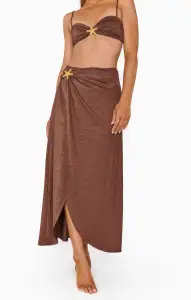 Cyprus Sarong ~ Cinnamon Shimmer with Starfish(XS/S)