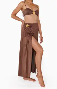 Cyprus Sarong ~ Cinnamon Shimmer with Starfish(XS/S)