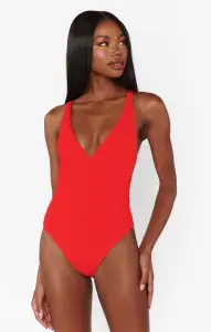 Cape May One Piece ~ Hot Tamale Red Scrunch(XS)
