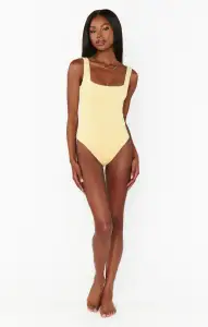 The Scrunch One Piece ~ Butter Yellow Scrunch(XS)