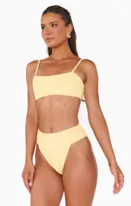 Destin Top ~ Butter Yellow Scrunch(XS)