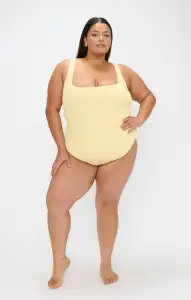 The Scrunch One Piece ~ Butter Yellow Scrunch(XS)