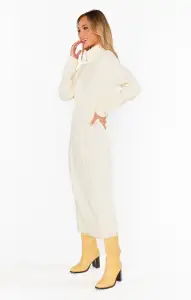 Montreal Midi Dress ~ Cream Cable Knit(XS)
