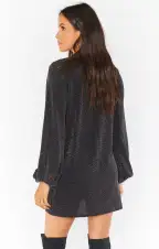 Ramona Dress ~ Dancing Queen Shine Black(XS)