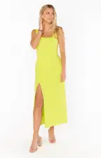 Eden Midi Dress ~ Citrine Stretch(XS)
