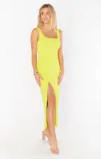 Eden Midi Dress ~ Citrine Stretch(XS)