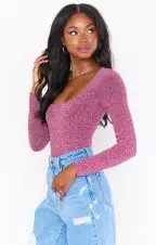 Unreal Bodysuit ~ Pink Shimmy Shine(XS)