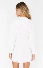 Kidman Mini Dress ~ White Sprinkle Sequins(XS)