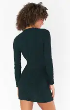 Kimora Mini Dress ~ Emerald Shimmy Shine(XS)