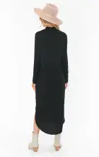Sutton Midi Dress ~ Black Rib Knit(XS)