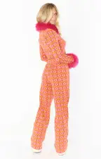 Zermatt Sweater Pant ~ Pink Geo Jacquard(XS)