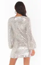 Aniston Mini Dress ~ Platinum Sequins(XS)