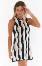 Sweeney Sweater Dress ~ Squiggle Stripe Knit(XS)