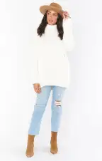 Timmy Tunic Sweater ~ Cream Knit(XS)