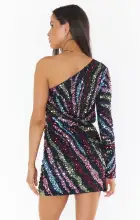 Shimmy Mini Dress ~ Starburst Sequins(XS)