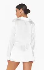 All Night Skort ~ Ivory Luxe Satin(XS)