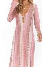 Vacay Coverup ~ Pink Groovy Knit(XS)
