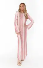 Vacay Coverup ~ Pink Groovy Knit(XS)