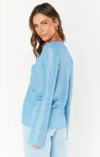 Thrill Top ~ Blue Shiny Rib(XS)