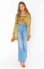 Johns Button Down Shirt ~ Palm Deco(XS)