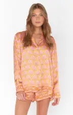 Early Riser PJ Set ~ Shells Silky(XS)