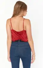 Spotlight Tank ~ Red Checkerboard Satin(XS)