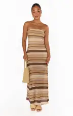 Taylor Tube Dress ~ Neutral Crochet(XS)