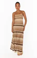 Taylor Tube Dress ~ Neutral Crochet(XS)