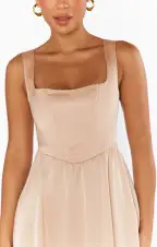 Nina Maxi Dress ~ Champagne Luxe Satin(XXS)