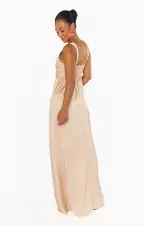 Nina Maxi Dress ~ Champagne Luxe Satin(XXS)