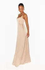 Nina Maxi Dress ~ Champagne Luxe Satin(XXS)