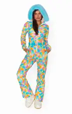 Snow Bunny Ski Suit ~ Triangle Geo(XS)