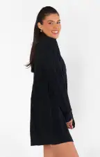 Montreal Mini Dress ~ Black Cable Knit(XS)
