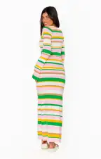 Vacay Maxi Dress ~ Multi Rib Knit(XS)