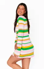 Away Mini Dress ~ Multi Rib Knit(XS)