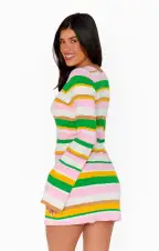 Away Mini Dress ~ Multi Rib Knit(XS)