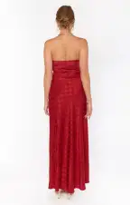 Taylor Tube Dress ~ Red Checkerboard Satin(XS)