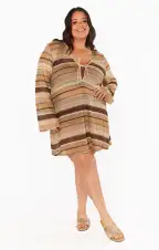 Vacay Mini Coverup ~ Neutral Crochet(XS)