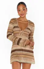 Vacay Mini Coverup ~ Neutral Crochet(XS)