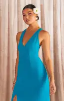 Rachel Maxi Dress ~ Teal Stretch(XS)