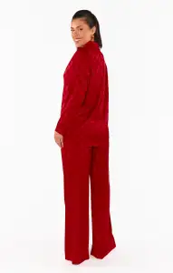 Tanner Trousers ~ Red Checkerboard Satin(XS)