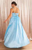 Juliet Maxi Dress ~ Light Blue Taffeta(XS)