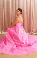 Juliet Maxi Dress ~ Pink Taffeta(XS)